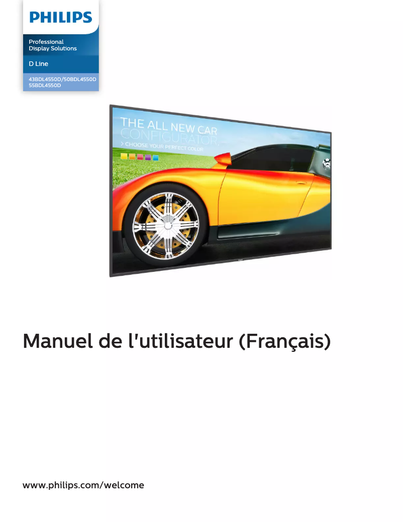 Page n°1 - Manuel utilisateur Philips 50BDL4550D