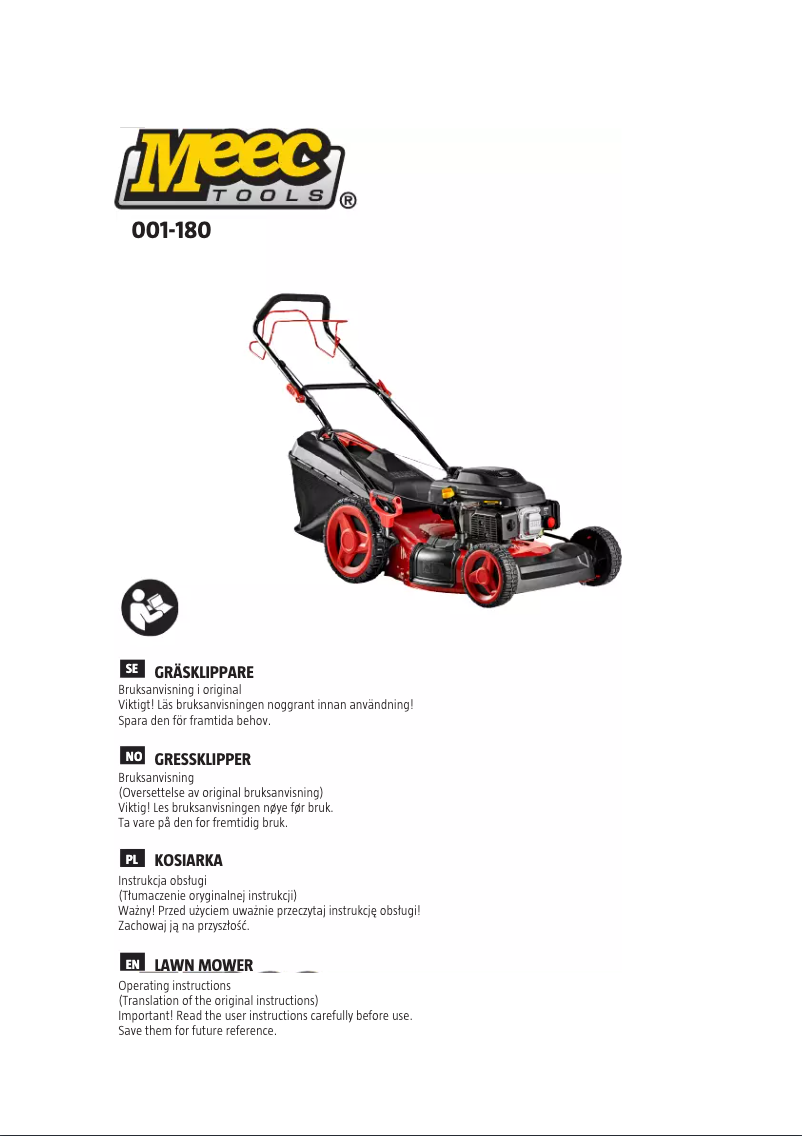 Page 1 de la notice Manuel utilisateur Meec Tools 001-180