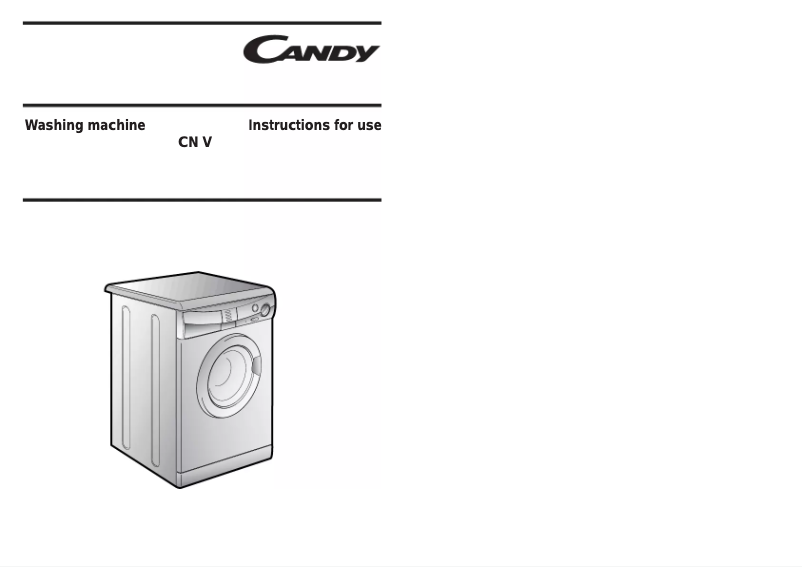 Page n°1 - Manuel utilisateur Candy CNE 169TV