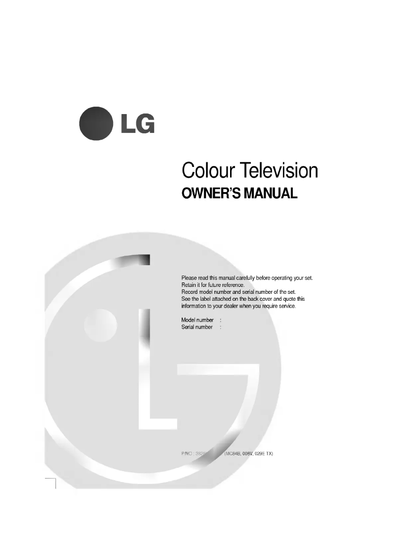 Page 1 de la notice Manuel utilisateur LG CF-21S32E