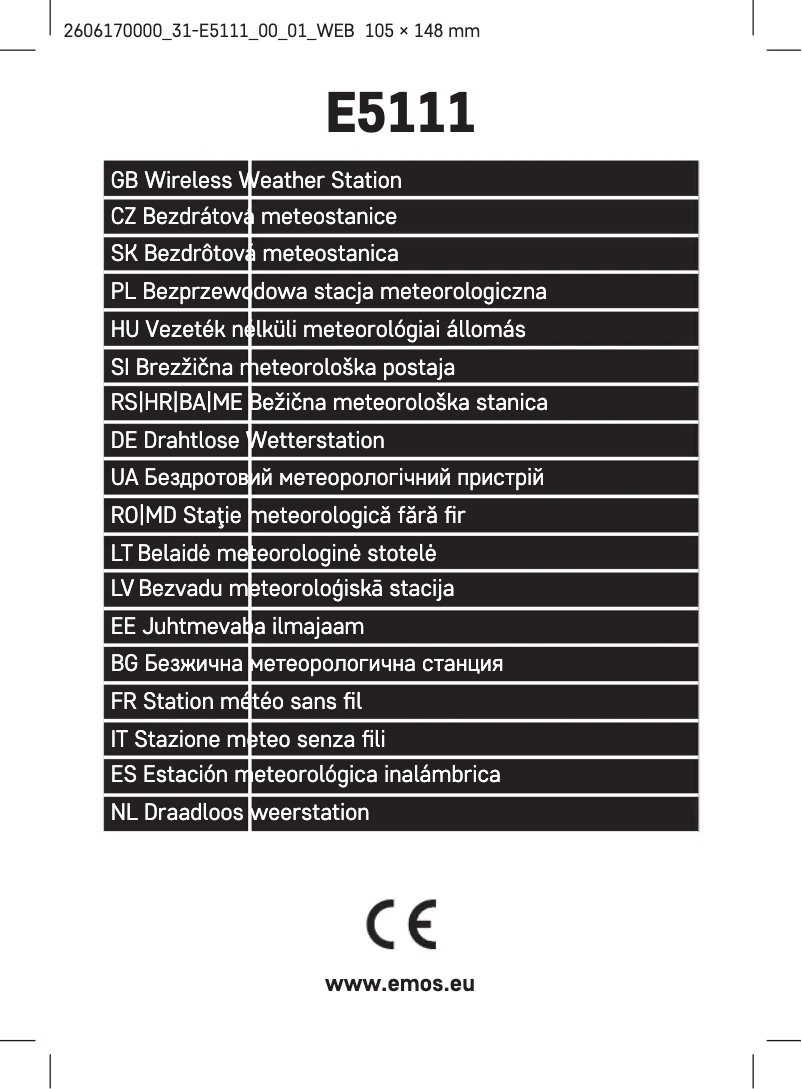 Image de la première page du manuel de l'appareil E5111