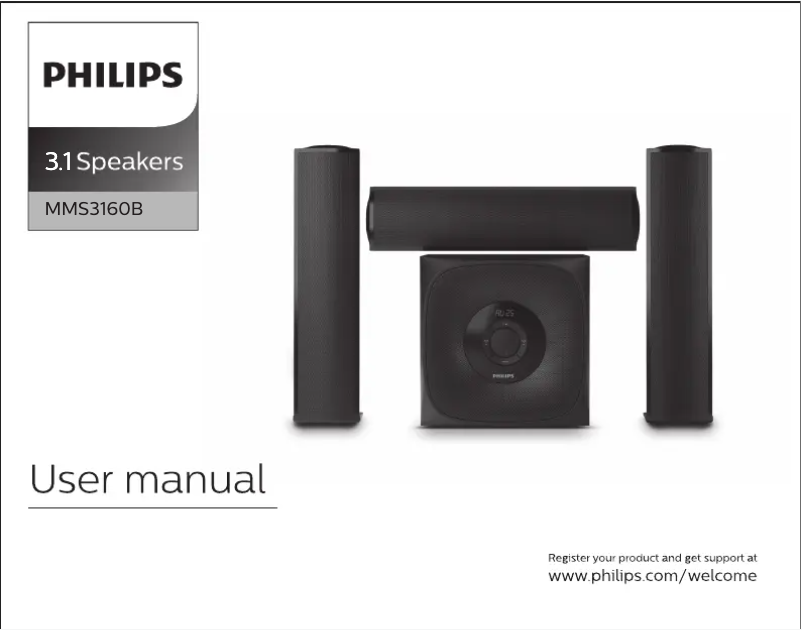 Page 1 de la notice Manuel utilisateur Philips MMS3160B