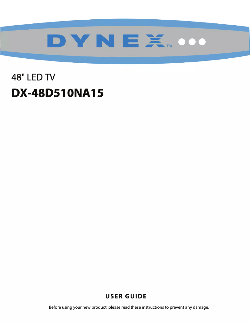 Page 1 de la notice Manuel utilisateur Dynex DX-48D510NA15