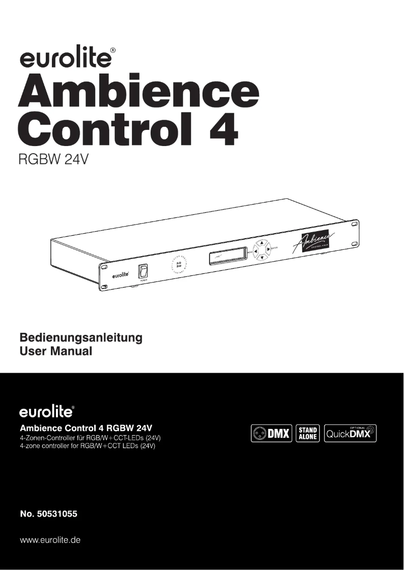 Page n°1 - Manuel utilisateur Eurolite Ambience Control 1