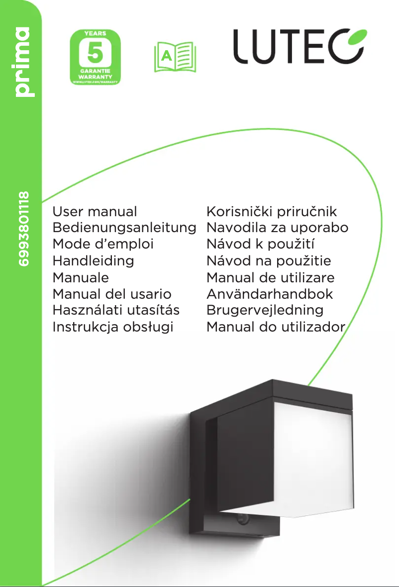 Page n°1 - Manuel utilisateur Lutec Prima