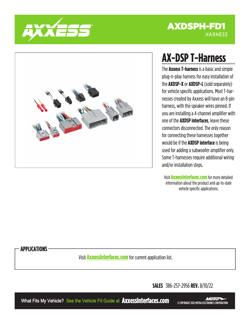 Página 1 del manual Ficha técnica AXESS AXDSPH-FD1