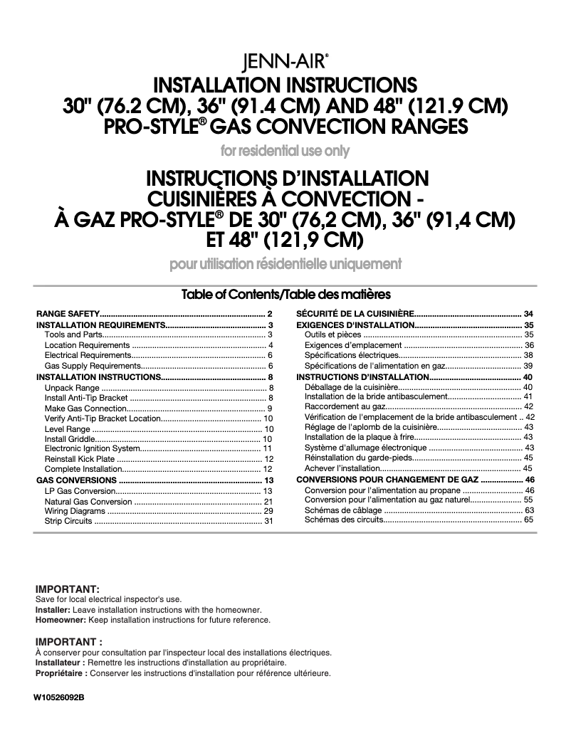 Image de la première page du manuel de l'appareil JGRP430WP