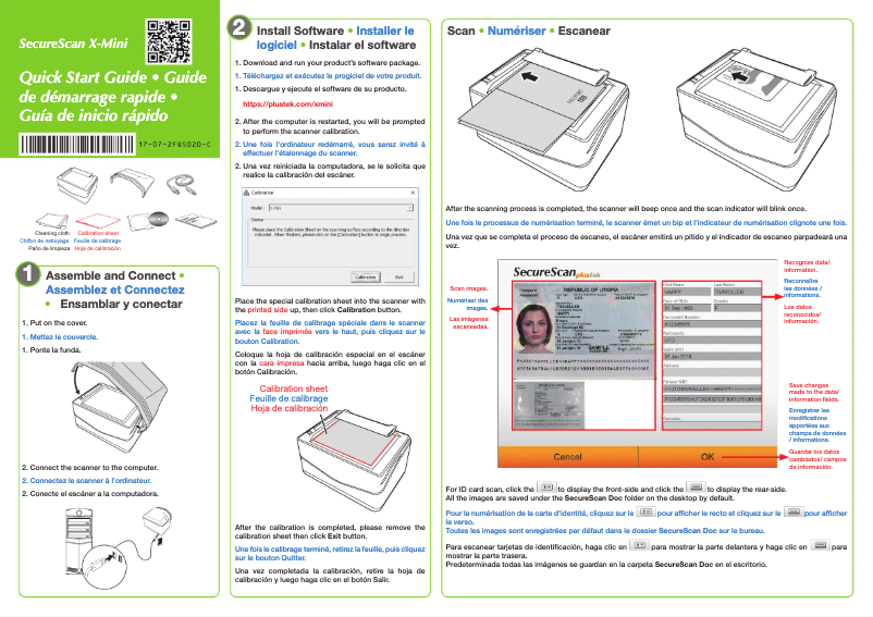 Image de la première page du manuel de l'appareil SecureScan X-Mini