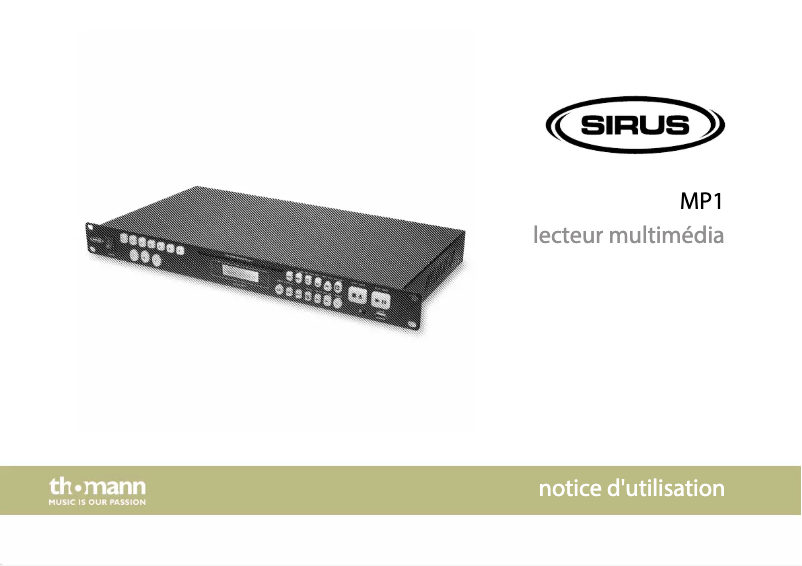 Image de la première page du manuel de l'appareil MP1