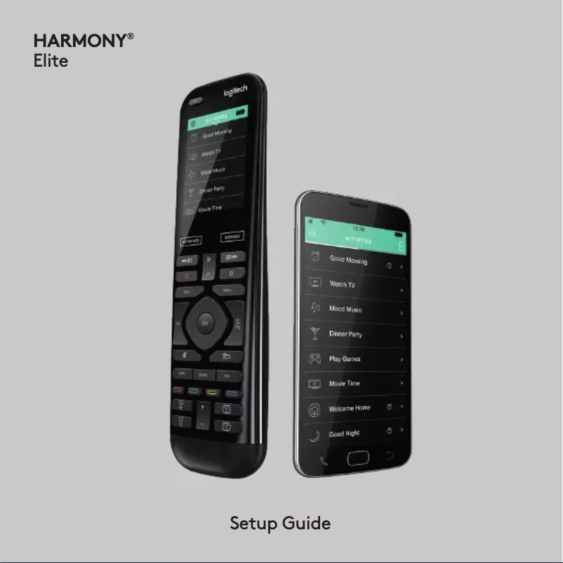 Page n°1 - Manuel utilisateur Logitech Harmony Elite