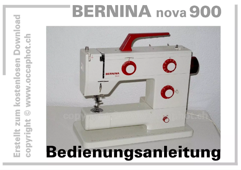 Page 1 de la notice Manuel utilisateur Bernina Nova 900