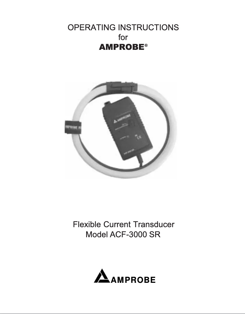 Image de la première page du manuel de l'appareil ACF-3000 SR
