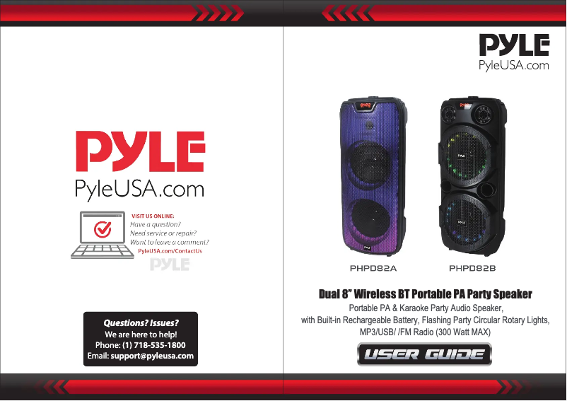 Page n°1 - Manuel utilisateur Pyle PHPD82A