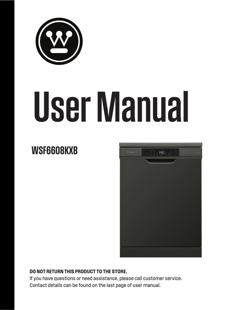 Image de la première page du manuel de l'appareil WSF6608KXB