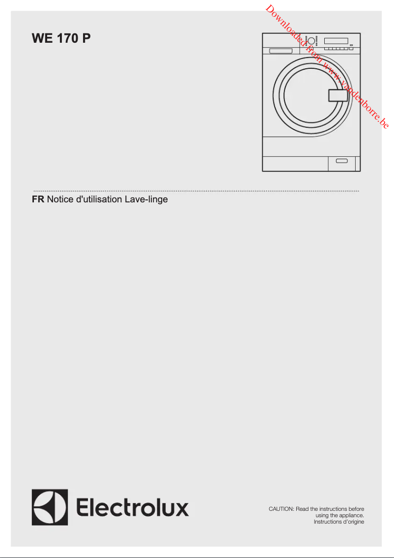 Page 1 de la notice Manuel utilisateur Electrolux myPRO WE170P