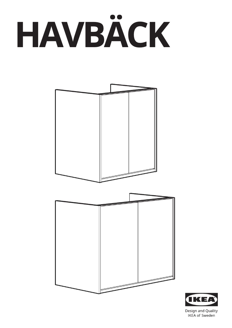 Image de la première page du manuel de l'appareil HAVBÄCK 805.352.44
