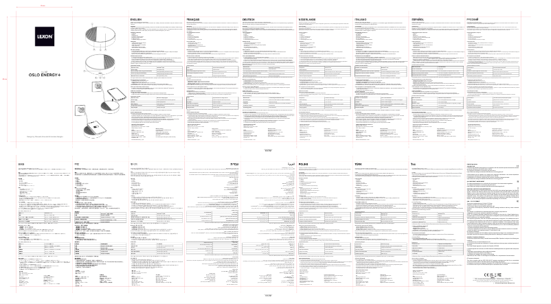 Page n°1 - Manuel utilisateur Lexon Oslo Energy+