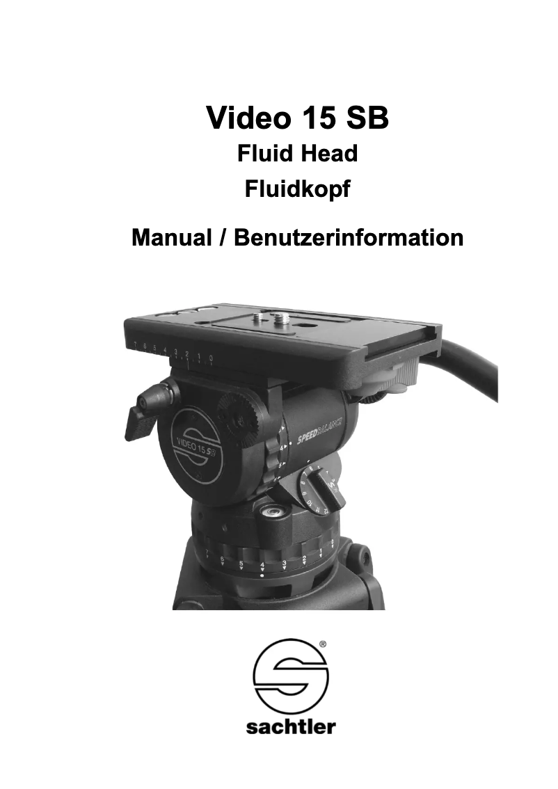 Page 1 de la notice Manuel utilisateur Sachtler Video 15 SB