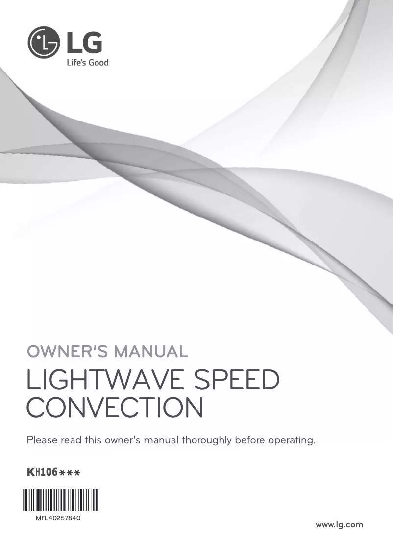 Page 1 de la notice Manuel utilisateur LG MJ3284UAB