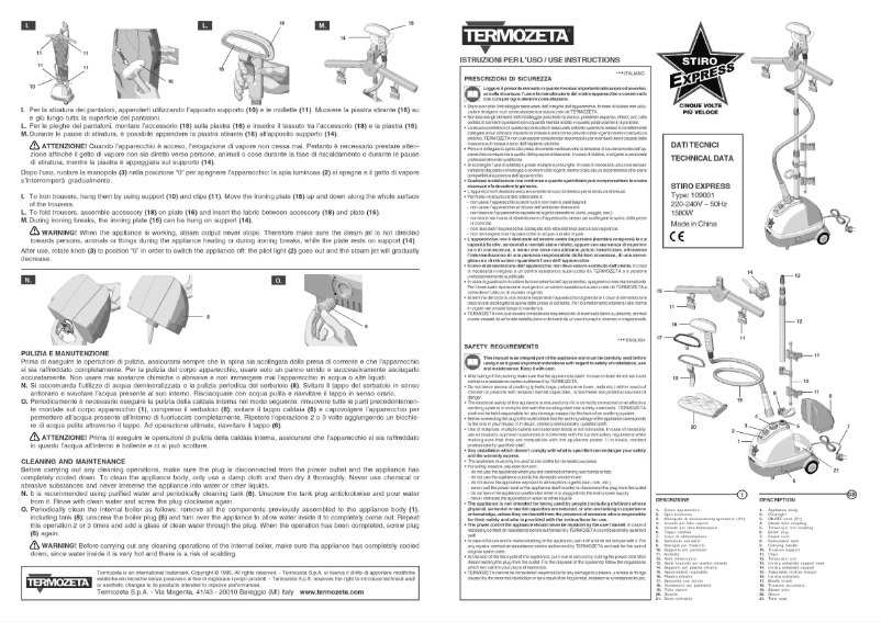 Página 1 del manual Manual de usuario Termozeta Stiro Express 74342R