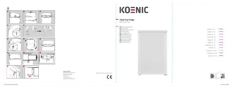 Page n°1 - Manuel utilisateur Koenic KFK 121 E W