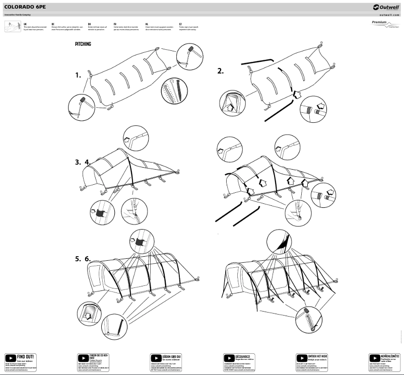 Page 1 de la notice Mode d'emploi Outwell Colorado 6PE