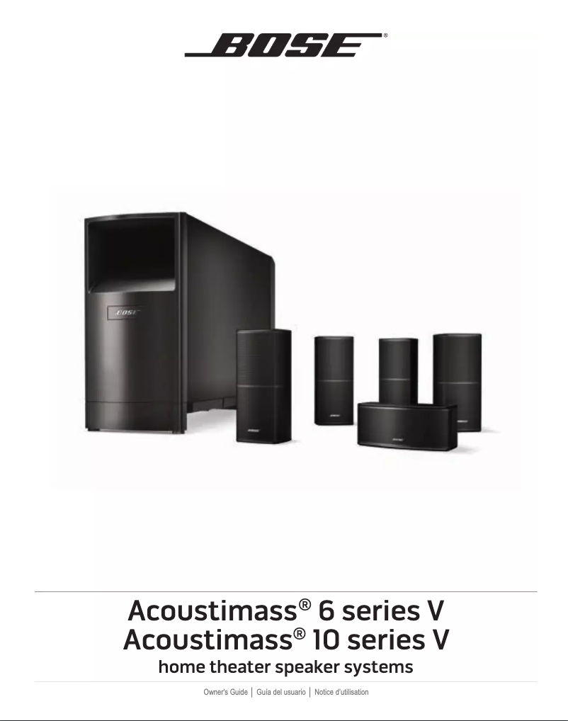Page 1 de la notice Manuel utilisateur Bose Acoustimass 6 series V