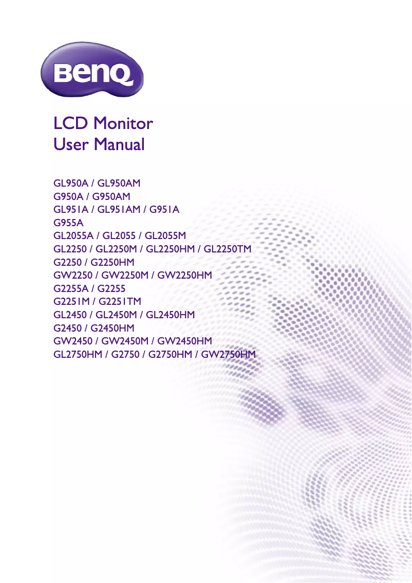 Page n°1 - Manuel utilisateur BenQ 9H.L8LLA.TPL