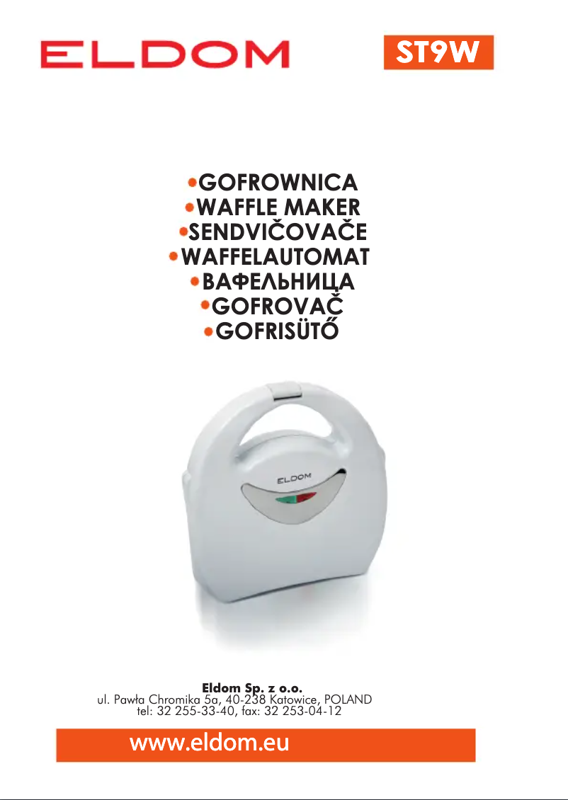 Page 1 de la notice Manuel utilisateur Eldom ST9W
