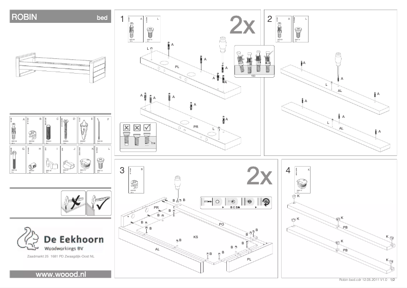 Page 1 de la notice Manuel utilisateur WOOOD Robin