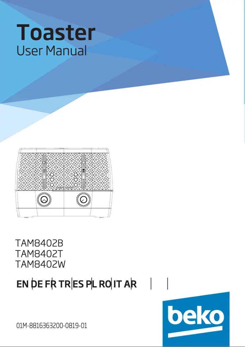 Page 1 de la notice Manuel utilisateur Beko TAM8402B