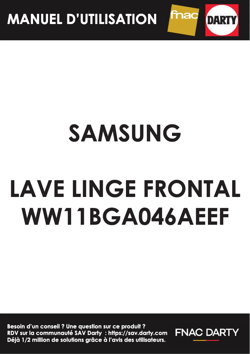 Página 1 del manual Manual de usuario Samsung WW11BGA046AE