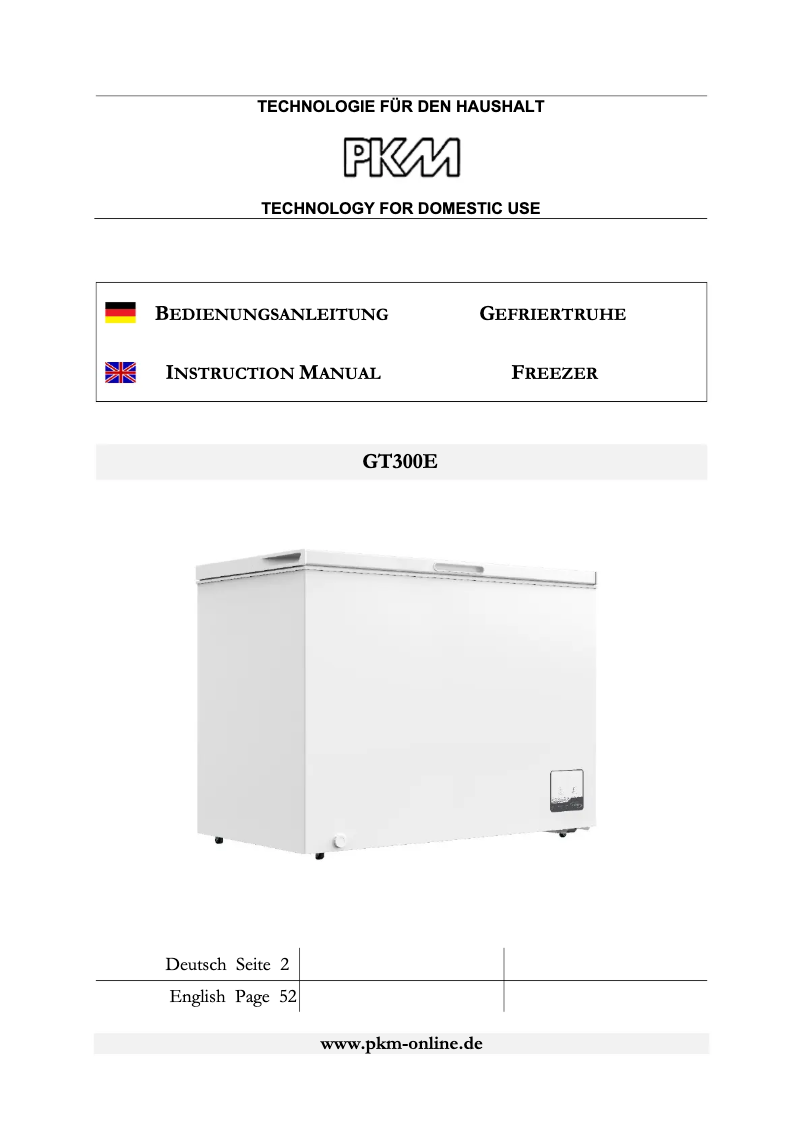 Page 1 de la notice Manuel utilisateur PKM GT300E