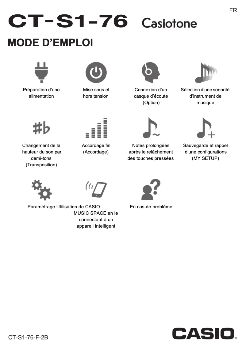 Página 1 del manual Guía de inicio rápido Casio CT-S1-76