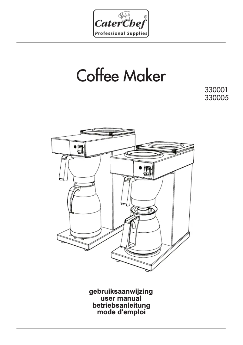 Page 1 de la notice Manuel utilisateur CaterChef 330005