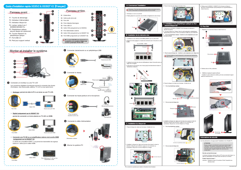 Page 1 de la notice Manuel utilisateur Shuttle XS35-703 V2