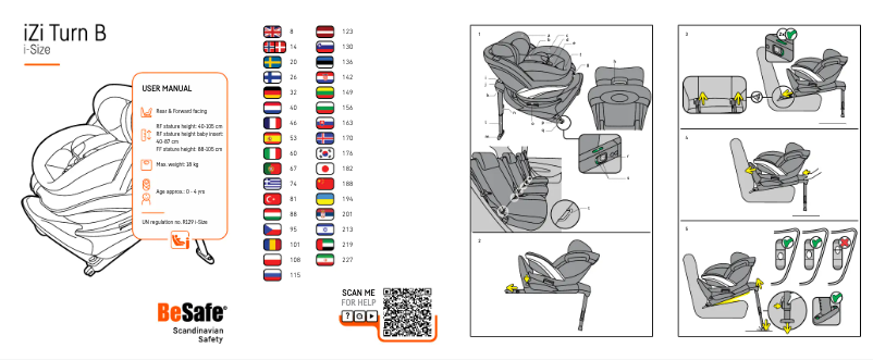 Page 1 de la notice Manuel utilisateur BeSafe iZi Turn B i-Size