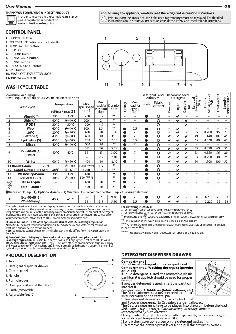 Image de la première page du manuel de l'appareil BDE 107436 WKV EE