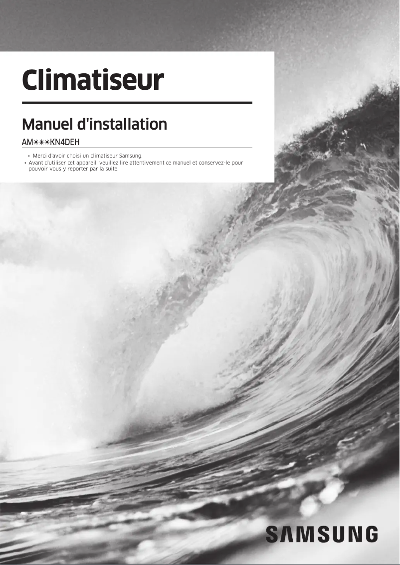Page n°1 - Guide d'installation Samsung AM112KN4DEH/EU