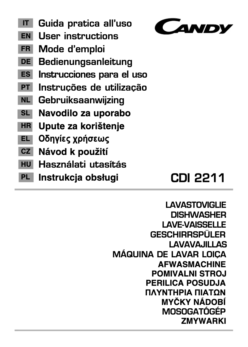 Image de la première page du manuel de l'appareil CDI 2211/E-S
