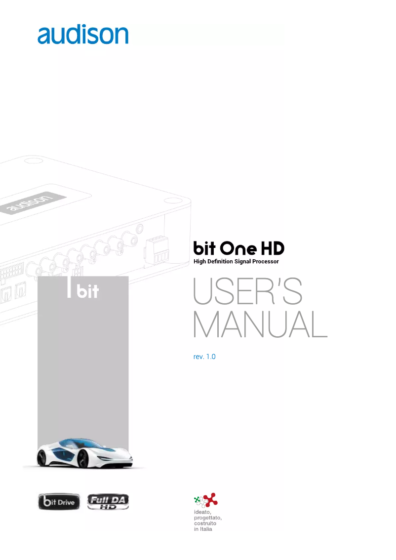Page 1 de la notice Manuel utilisateur Audison Bit One HD