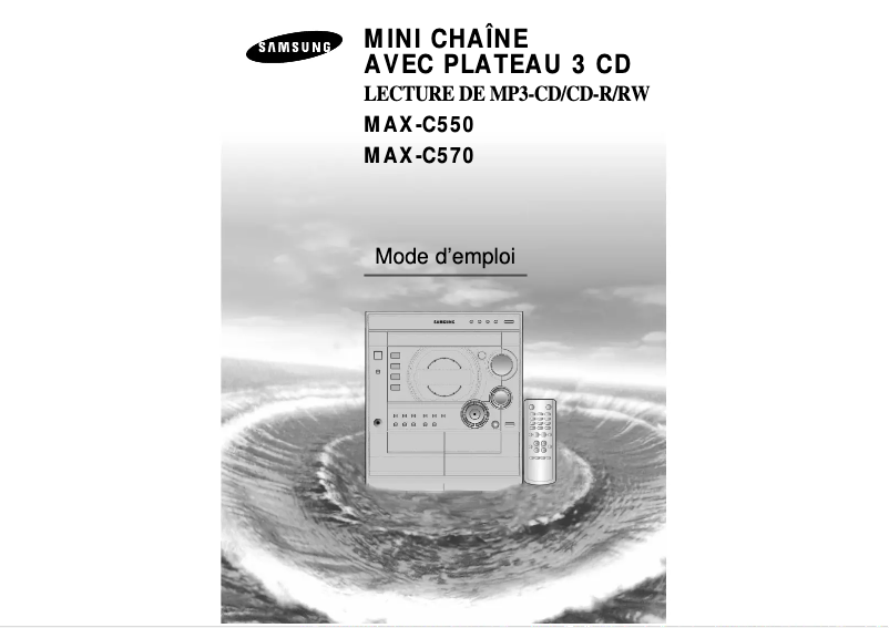 Page 1 de la notice Manuel utilisateur Samsung MAX-C570