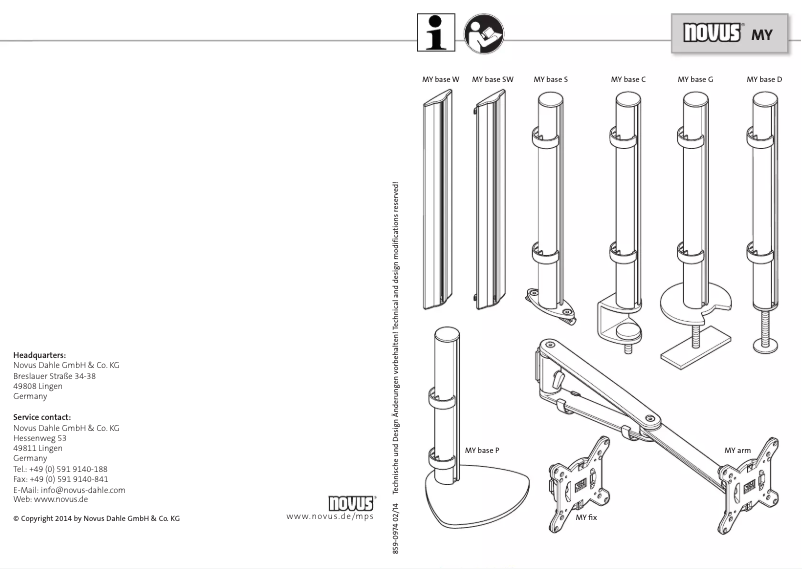 Page 1 de la notice Manuel utilisateur Novus MY Twin Fix C