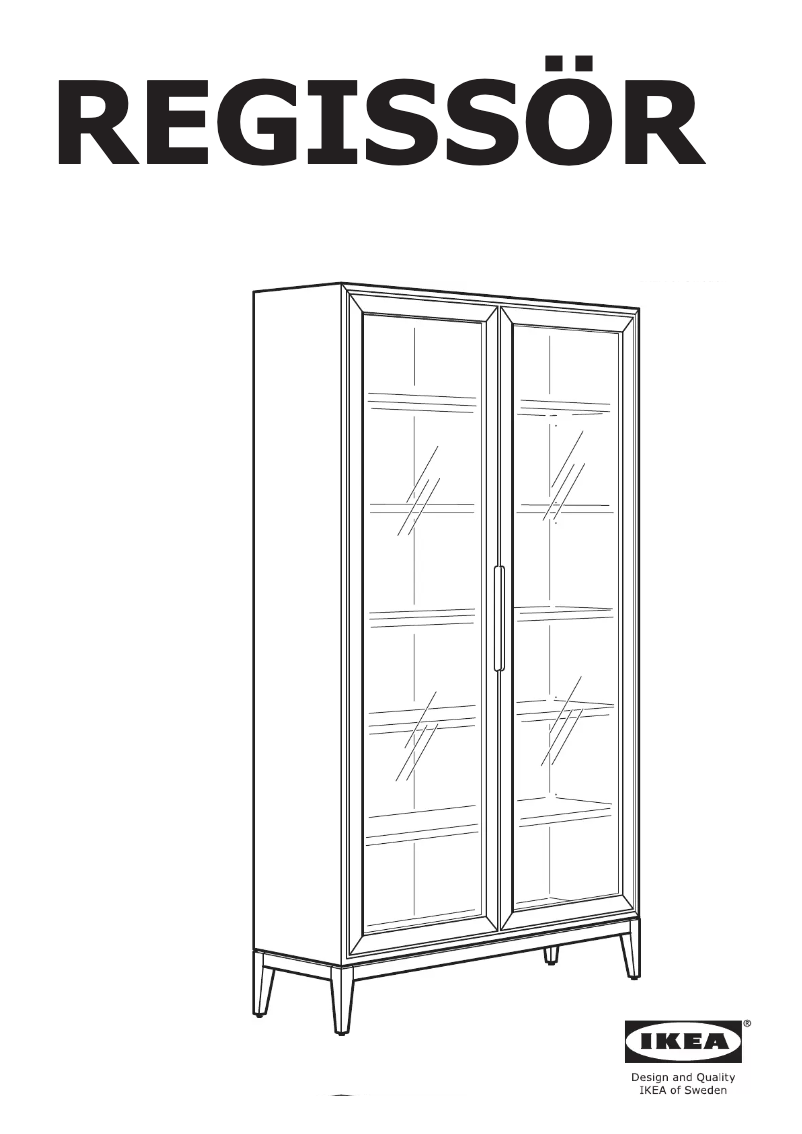 Page 1 de la notice Instructions / montage Ikea REGISSOR