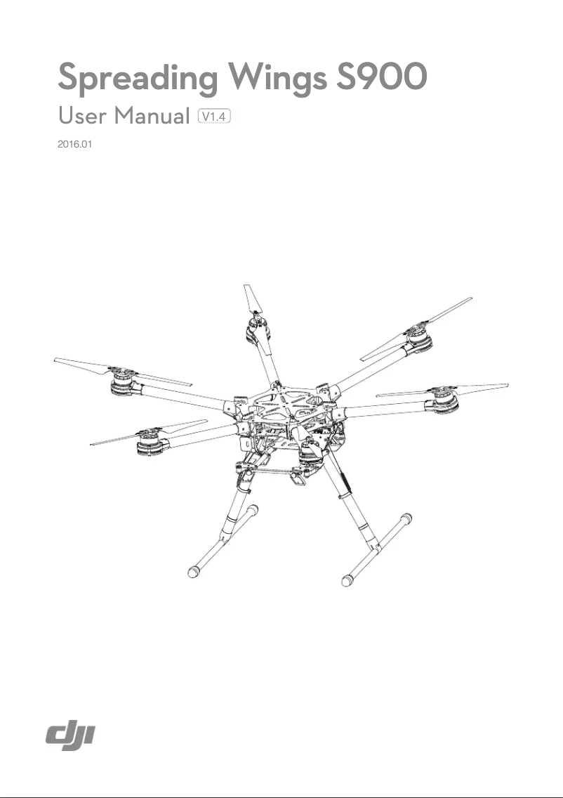 Page 1 of the manual User Manual DJI Spreading Wings S900