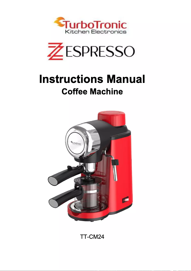 Image de la première page du manuel de l'appareil Z Espresso TT-CM24