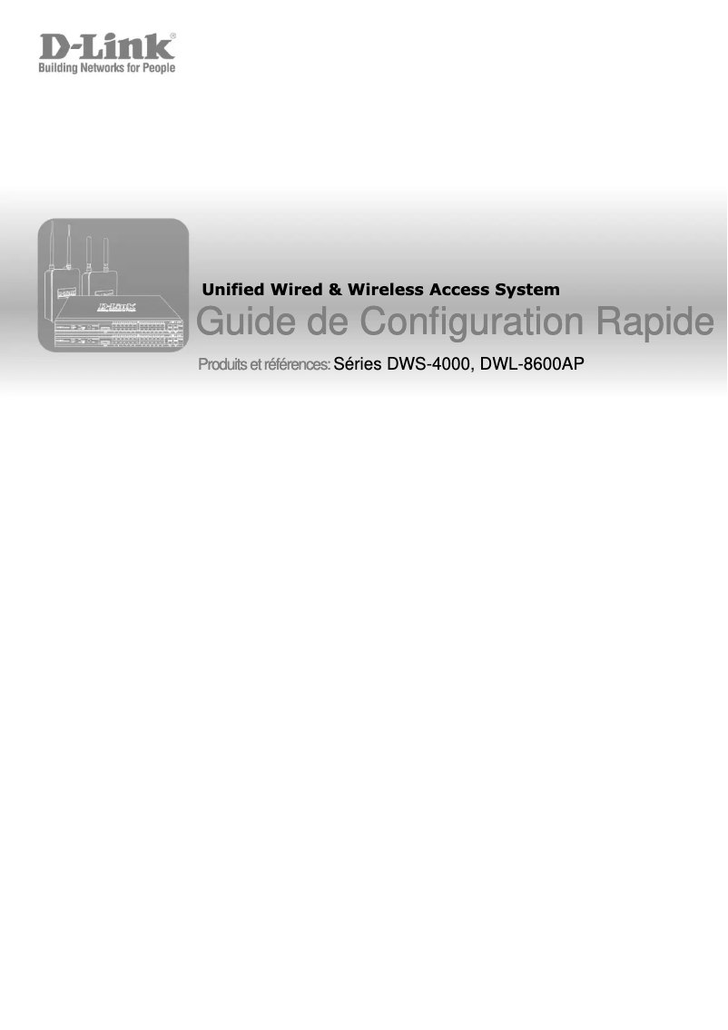 Page n°1 - Guide de démarrage rapide D-Link DWS-4026