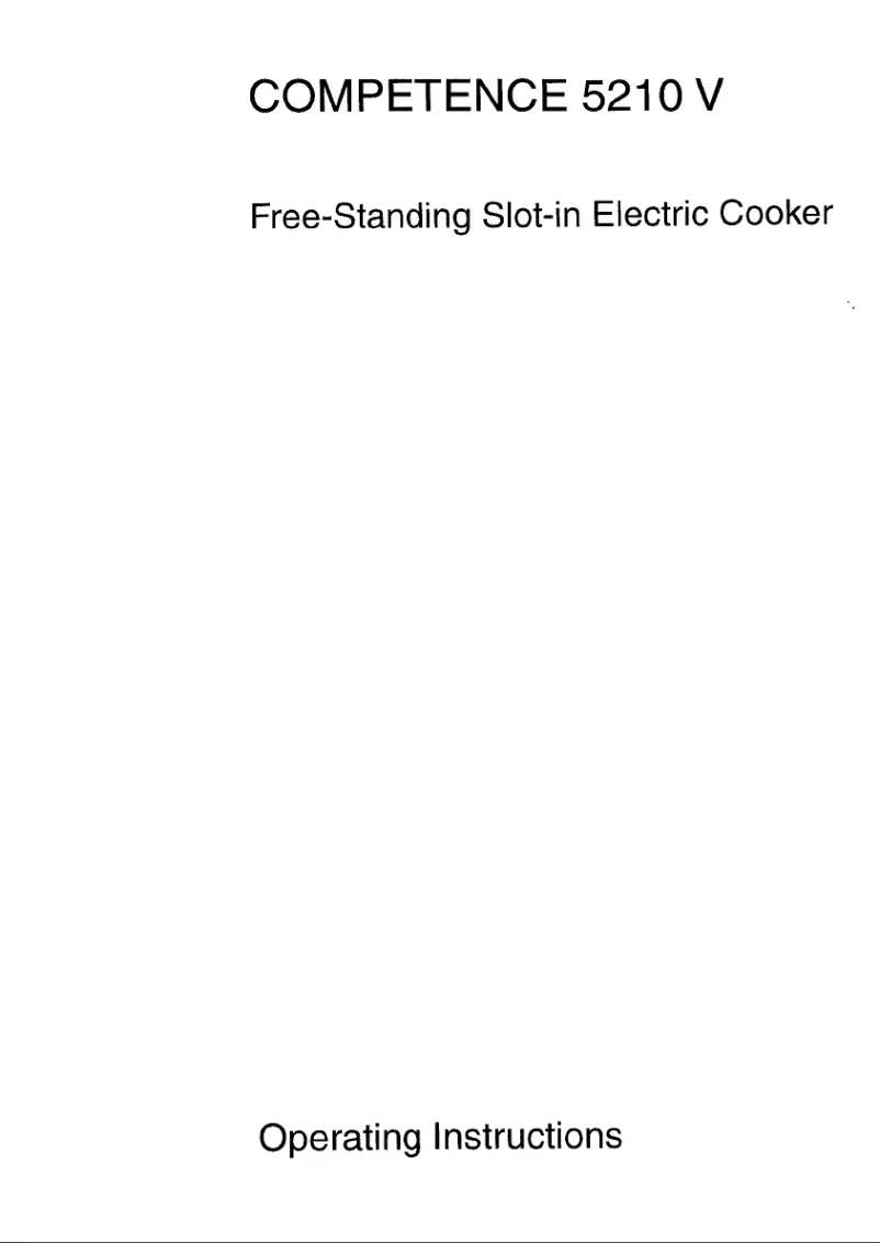 Page 1 de la notice Manuel utilisateur AEG Competence 5210 V D