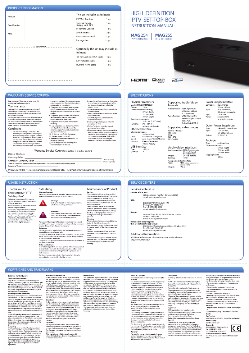 Image de la première page du manuel de l'appareil MAG 322