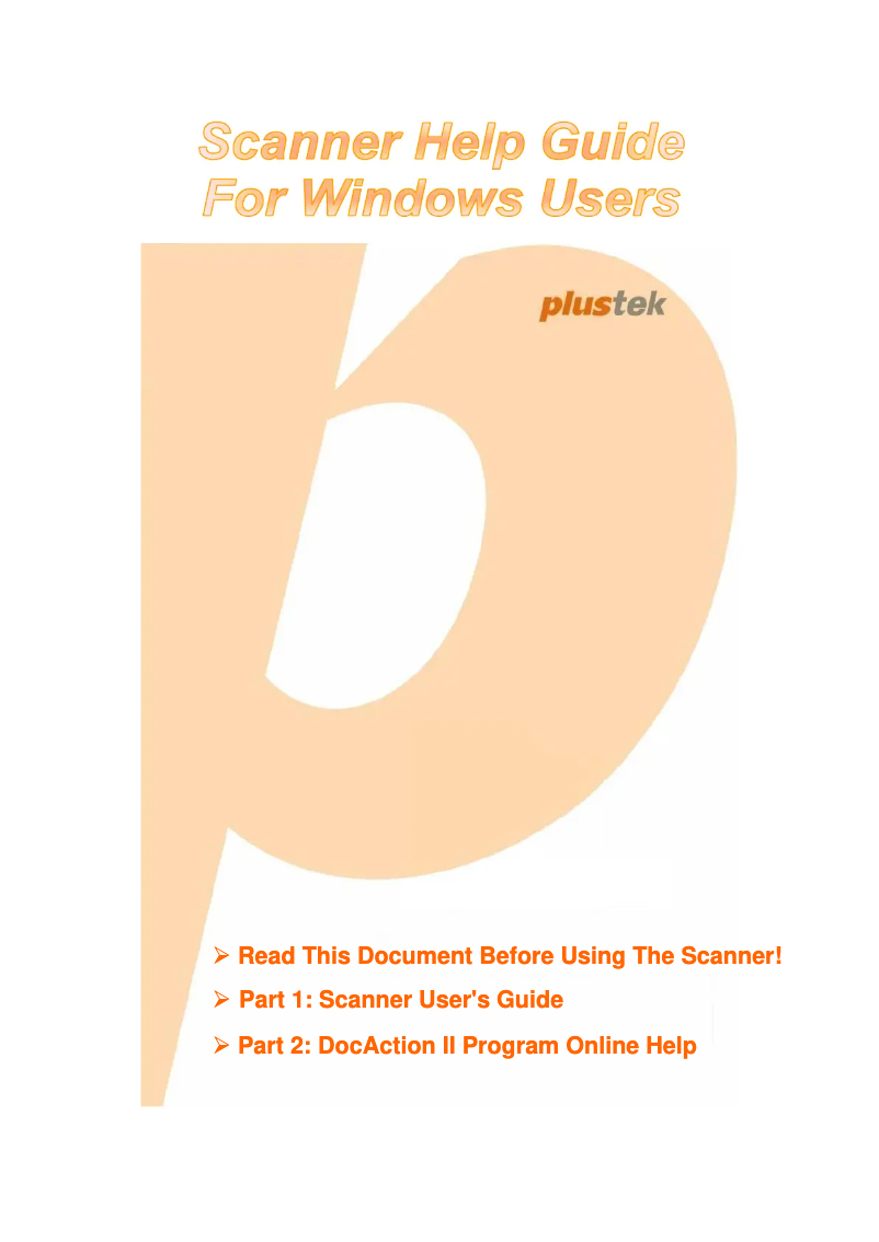 Page n°1 - Manuel utilisateur Plustek SmartOffice PS188